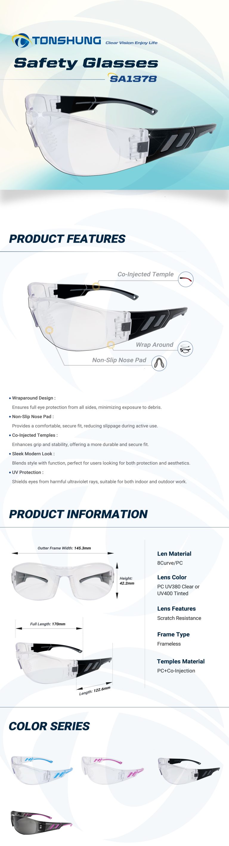 統順益(TONSHUNG) Pickleball Eye Protection SA1378 Introduction