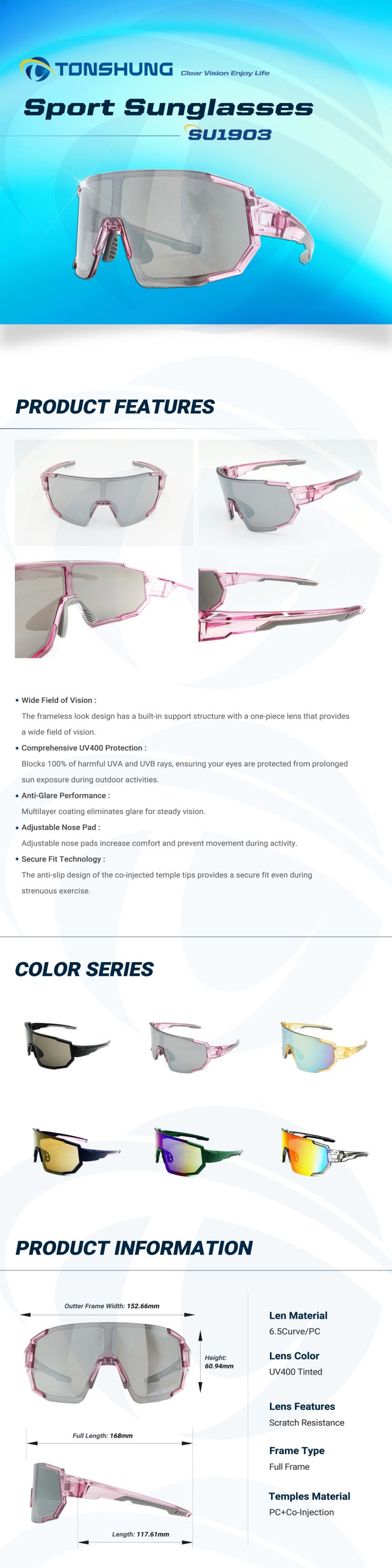 統順益(TONSHUNG) fishing sunglasses Full Frame SU1903 Introduction