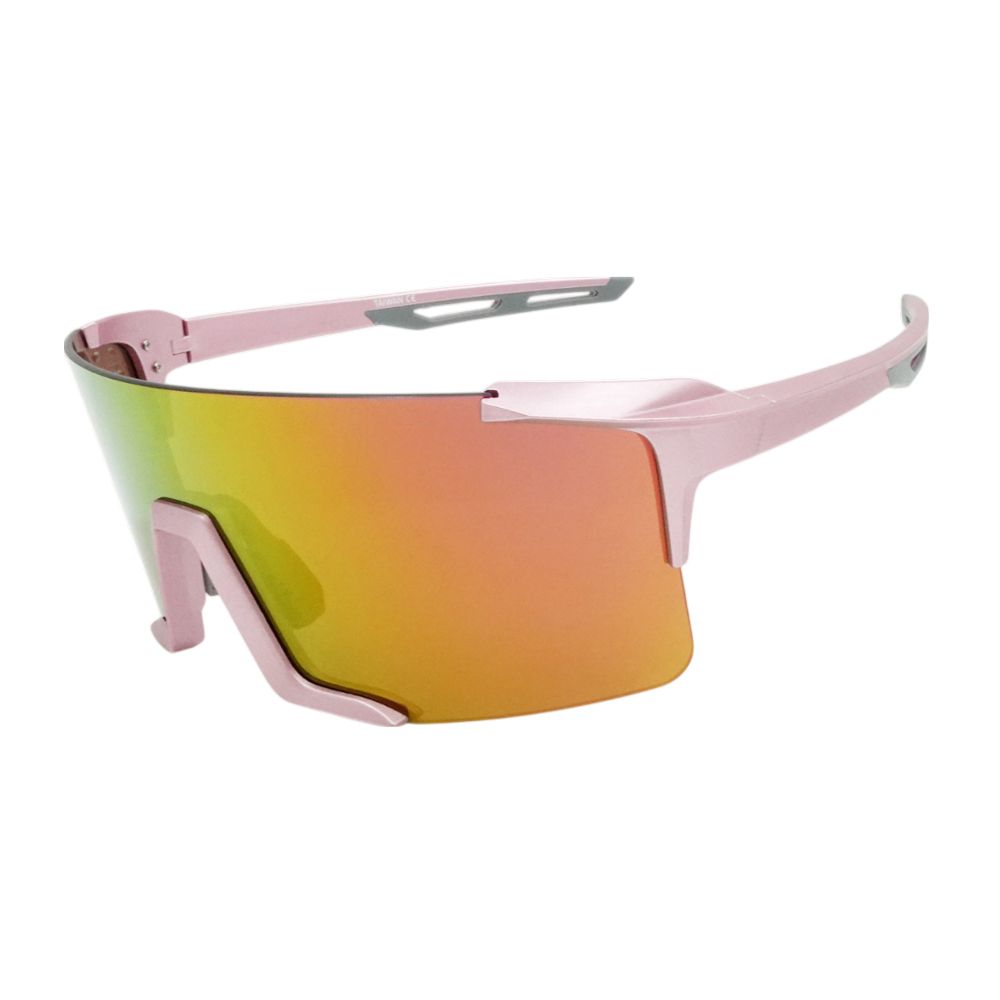 統順益(TONSHUNG) Sport Sunglasses – Rimless One-Piece Lens, UV400, Mirror Coating, Non-Slip Fit for Cycling & Running SU1995B2