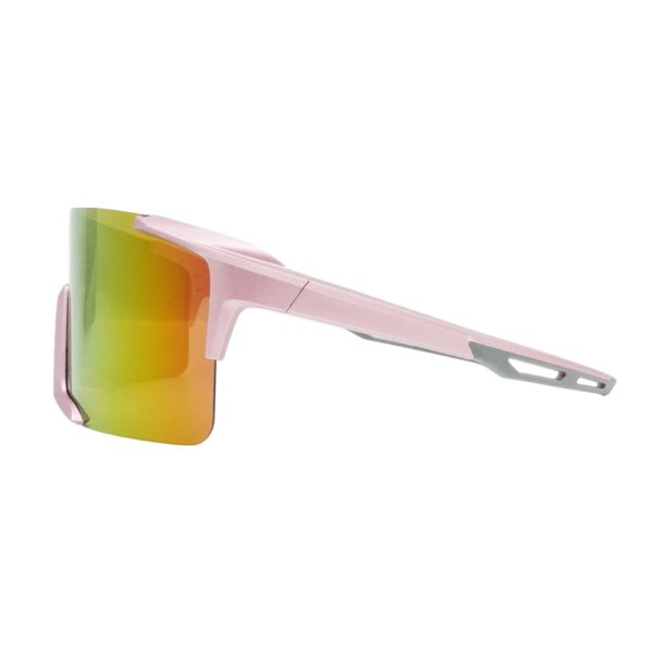 統順益(TONSHUNG) Sport Sunglasses – Rimless One-Piece Lens, UV400, Mirror Coating, Non-Slip Fit for Cycling & Running SU1995B2